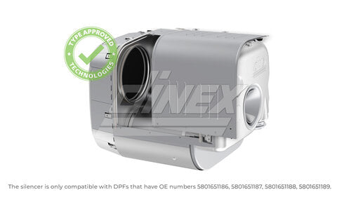 Tranzparts - Dinex EURO VI SILENCER FOR IVECO (WITHOUT DPF)
