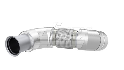 Tranzparts - Dinex INSULATED EXHAUST PIPE, W. BELLOW FOR MERCEDES