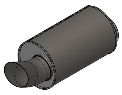 Tranzparts - Dinex END SILENCER FOR VOLVO