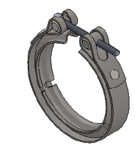 Tranzparts - Dinex HEAVY DUTY V-CLAMP FOR DENNIS, =76.1 / L=20, INOX