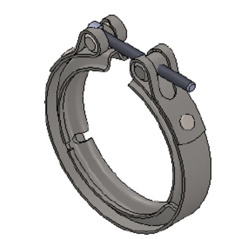 Tranzparts - Dinex HEAVY DUTY V-CLAMP FOR DENNIS, =76.1 / L=20, INOX