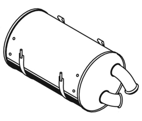 Tranzparts - Dinex MIDDLE SILENCER 850MM, 263MM, 77.0/88.9, ALU