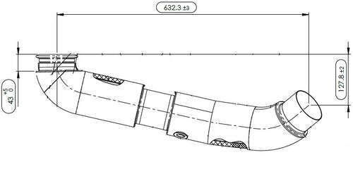 Tranzparts - Dinex INSULATED EXHAUST PIPE FOR IVECO