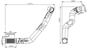 Tranzparts - Dinex INSULATED EXHAUST PIPE W. FLEX, D2S+ FOR IVECO