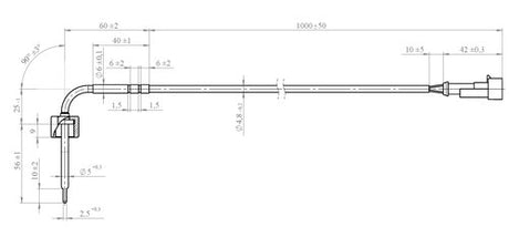 Tranzparts - Dinex TEMPERATURE SENSOR W. AMP CONNECTOR