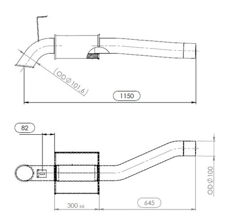 Tranzparts - Dinex PIPE FOR MAN