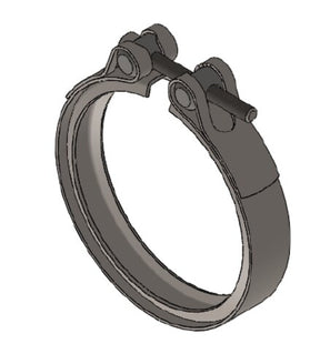 Tranzparts - Dinex HEAVY DUTY V-CLAMP FOR MAN, =76.1 / L=20, INOX