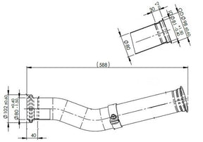 Tranzparts - Dinex EXHAUST PIPE FOR MAN
