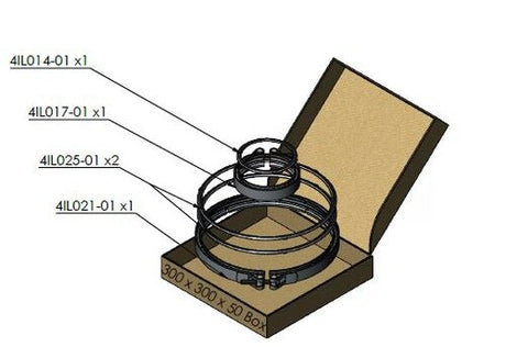 Tranzparts - Dinex EXHUAST CLAMP & GASKET KIT FOR MAN