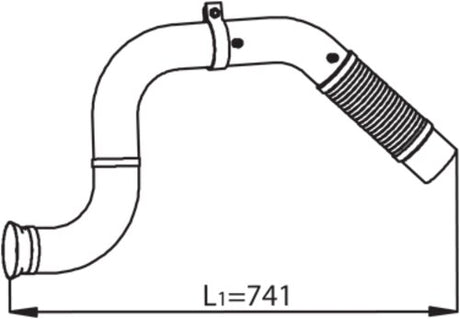 Tranzparts - Dinex PIPE FOR MERCEDES