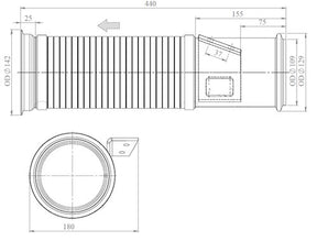 Tranzparts - Dinex FLEX PIPE FOR SCANIA, E-LINE
