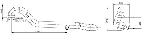 Tranzparts - Dinex EXHAUST PIPE FOR SCANIA