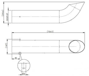 Tranzparts - Dinex EXHAUST PIPE FOR SCANIA
