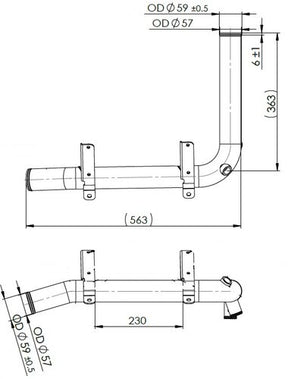 Tranzparts - Dinex WATER COOLANT PIPE FOR SCANIA