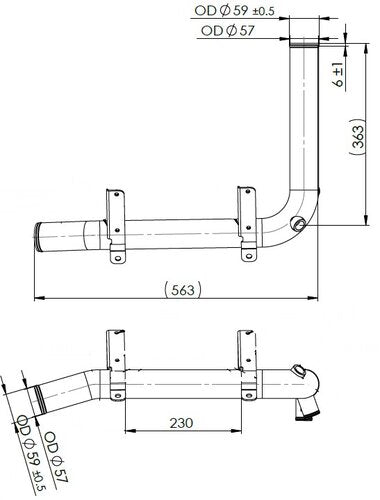 Tranzparts - Dinex WATER COOLANT PIPE FOR SCANIA