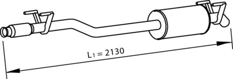 Tranzparts - Dinex SILENCER FOR VOLKSWAGEN