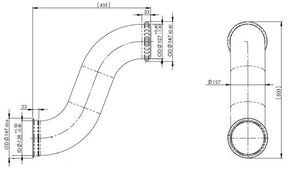 Tranzparts - Dinex EXHAUST PIPE FOR VOLVO