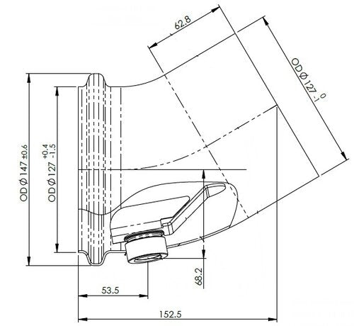 Tranzparts - Dinex EXHAUST PIPE FOR VOLVO