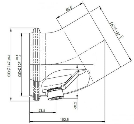 Tranzparts - Dinex EXHAUST PIPE FOR VOLVO