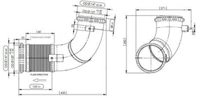 Tranzparts - Dinex EXHAUST PIPE W. FLEX, D2S+ FOR VOLVO