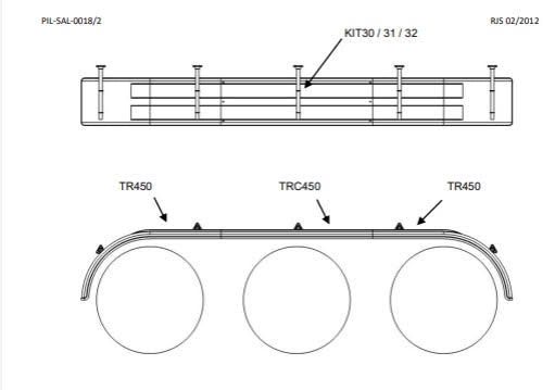 JONESCO 450MM PLASTIC TRIDEM END PIECE