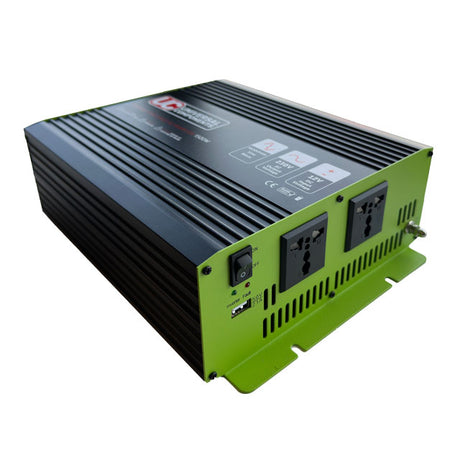 12V 1500W modified sine wave inverter with 110V output, compact and reliable truck accessory available from Tranzparts for all makes and models.