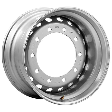 Heavy-duty WHEEL RIM STEEL 22.5" x 11.75" - 0 INSET with durable steel construction, built for long-lasting use in trucks. Available now from Tranzparts.

